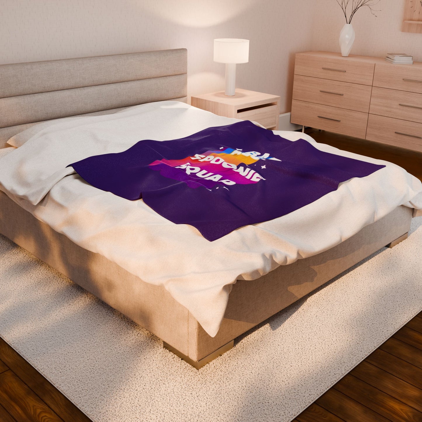 "Bad Ass Spoonie Squad" Plush Blanket - (Purple)