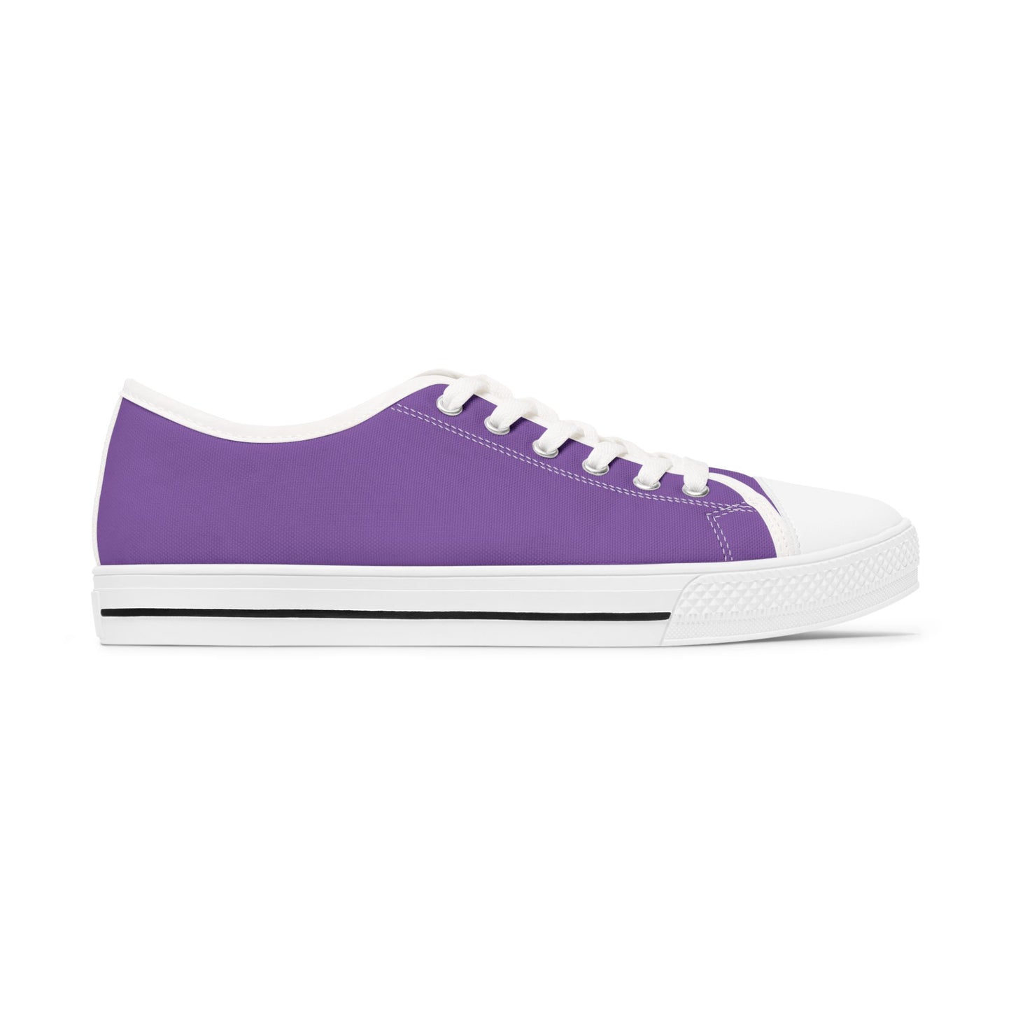 Inspirational Women's Low Top Sneakers - Unstoppable Warrior Design (Purple)