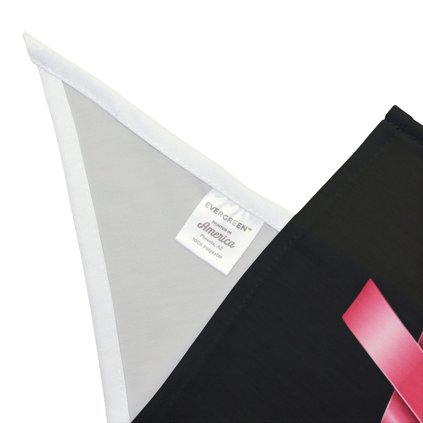 Breast Cancer Pet Bandana - Supportive Dog Accessory for Awareness Events (Black)