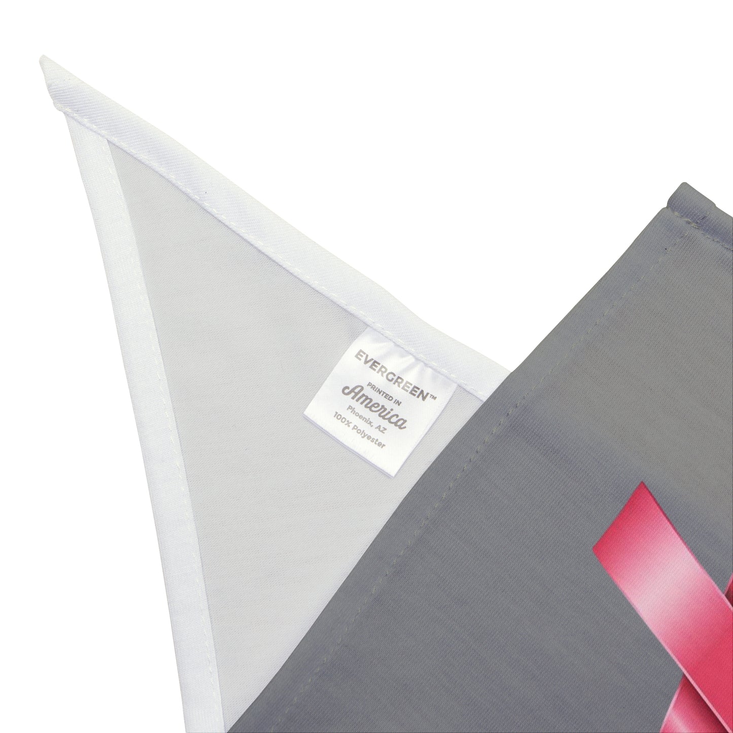 Breast Cancer Pet Bandana - Supportive Dog Accessory for Awareness Events (Gray)