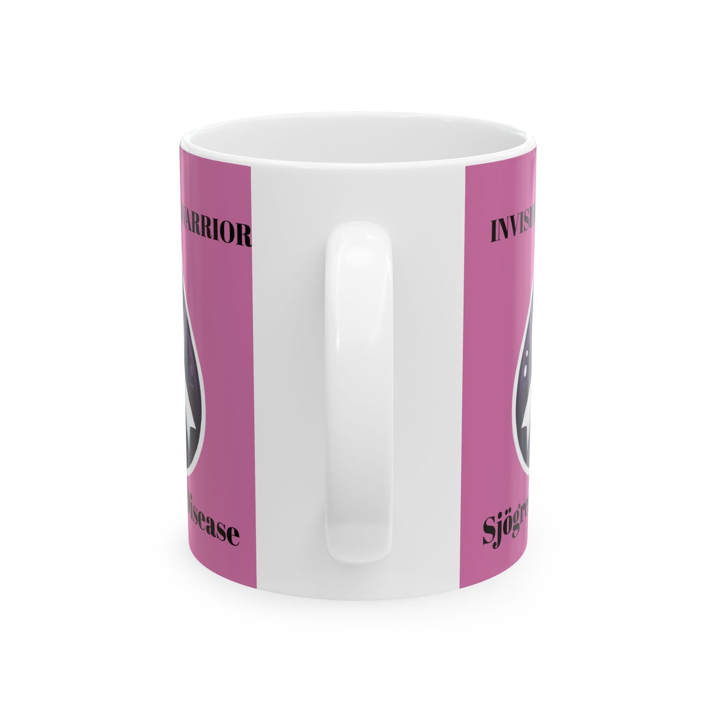 Inspirational Ceramic Mug - Unstoppable Warrior Design (11oz & 15oz) (Pink)
