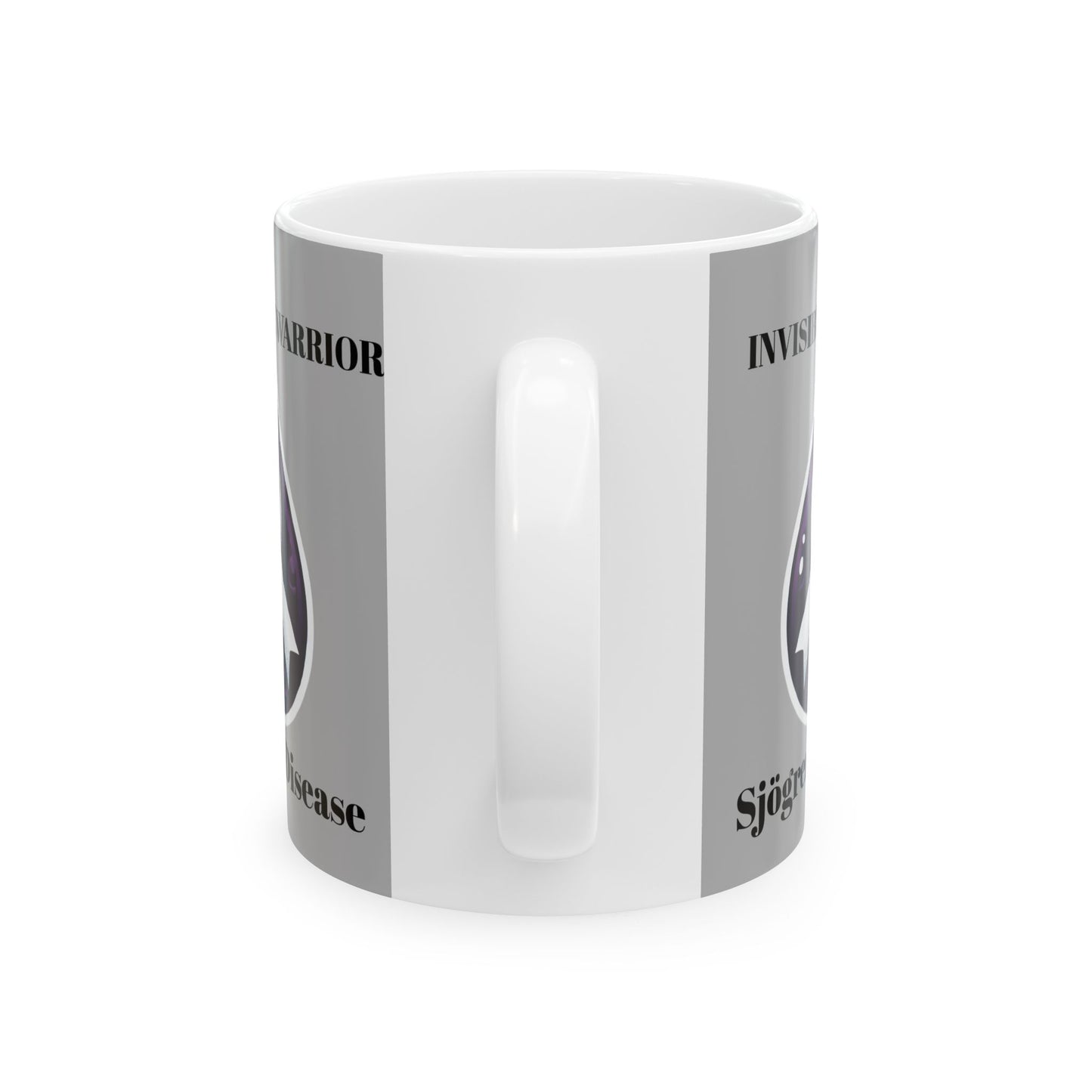 Inspirational Ceramic Mug - Unstoppable Warrior Design (11oz & 15oz) (Light Gray)