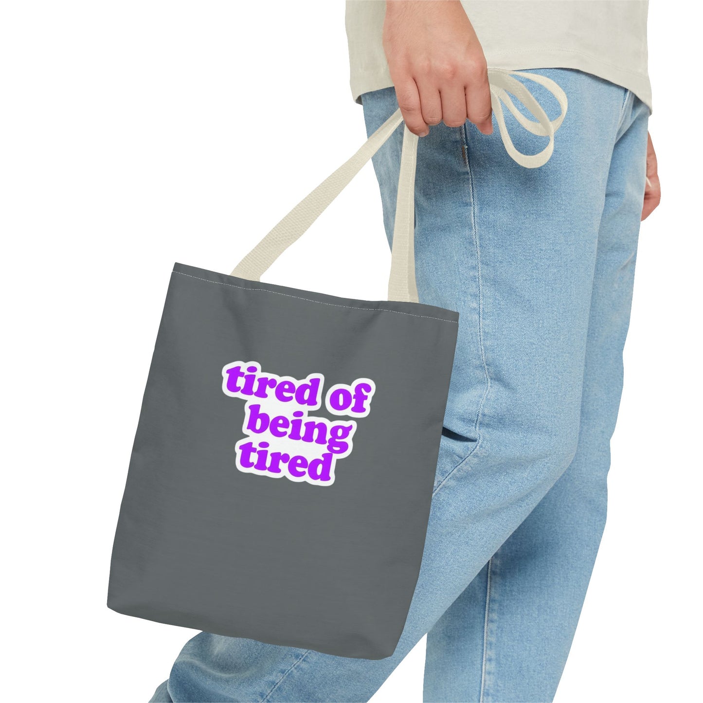 Autoimmune Disease Awareness Tote Bag - "Bad Ass Spoonie Squad" (Dark Grey)