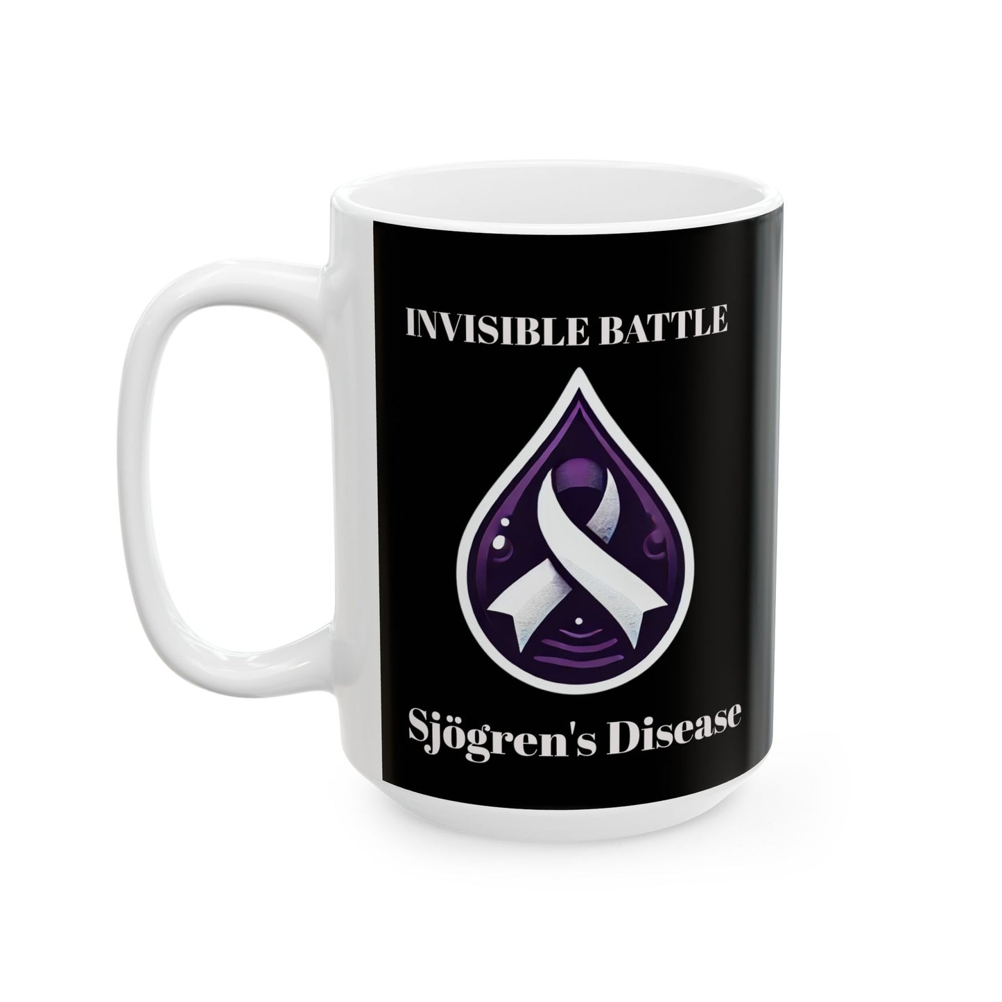 Inspirational Ceramic Mug - Unstoppable Warrior Design (11oz & 15oz) (Black)