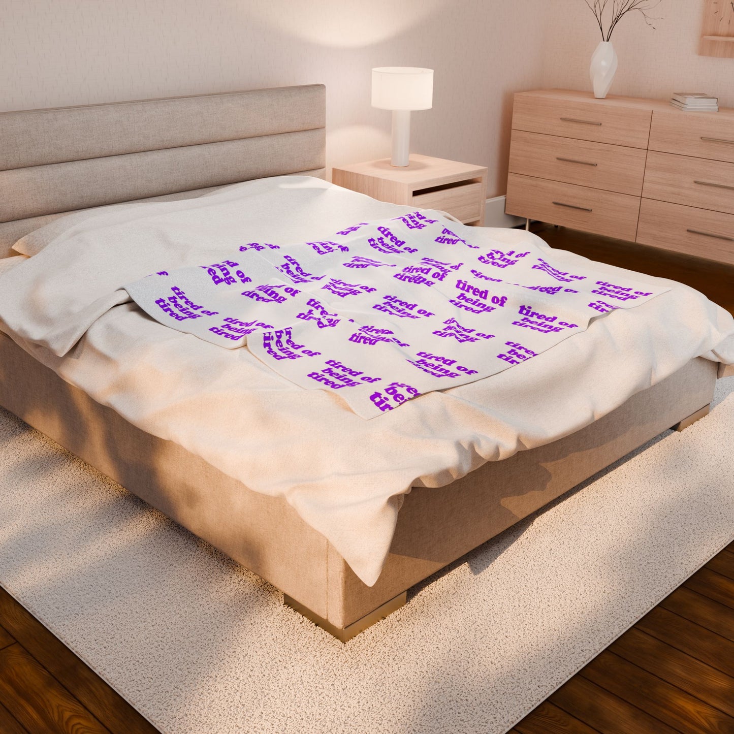 Autoimmune Disease: "tired of being tired: Velveteen Plush Blanket