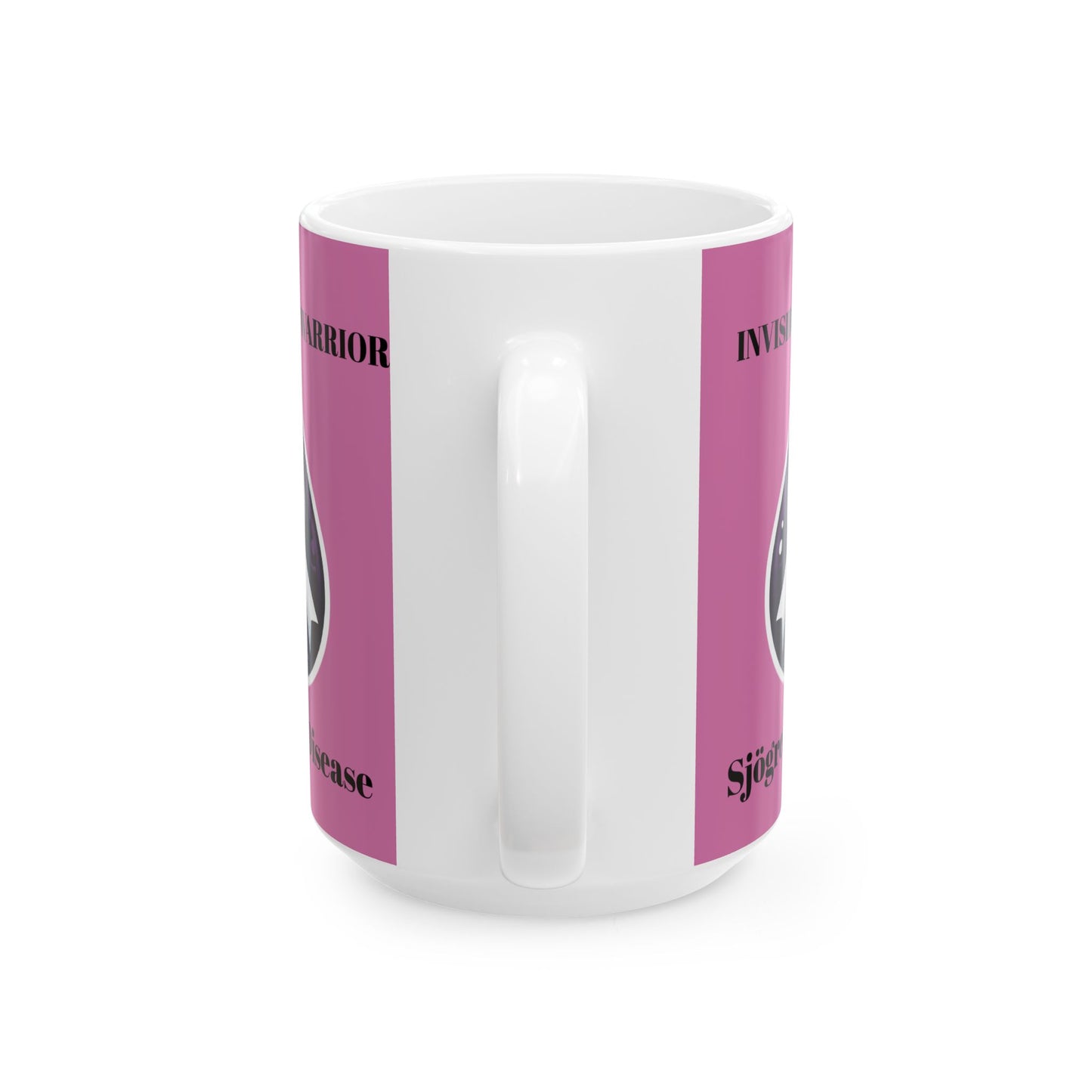 Inspirational Ceramic Mug - Unstoppable Warrior Design (11oz & 15oz) (Pink)