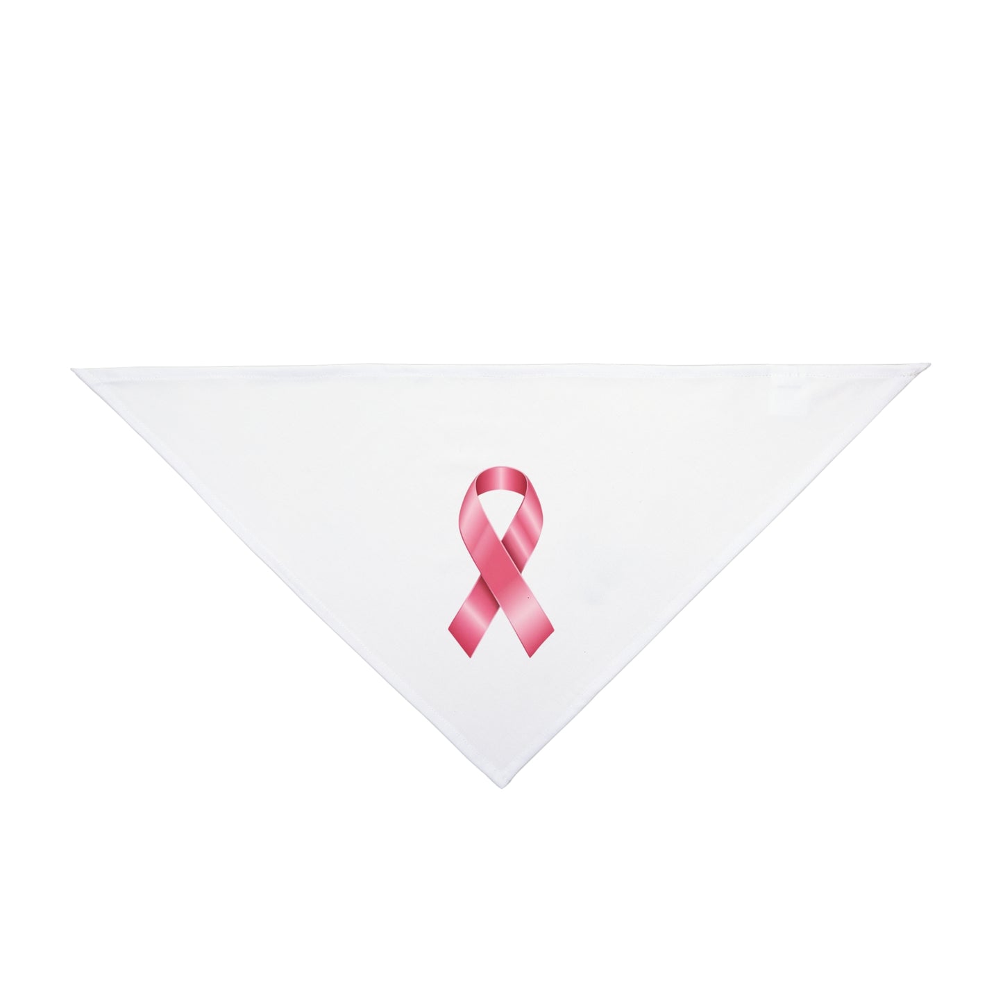 Breast Cancer Pet Bandana - Supportive Dog Accessory for Awareness Events (White)