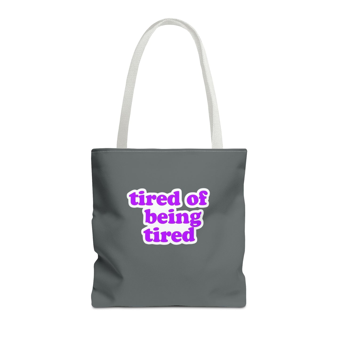 Autoimmune Disease Awareness Tote Bag - "Bad Ass Spoonie Squad" (Dark Grey)