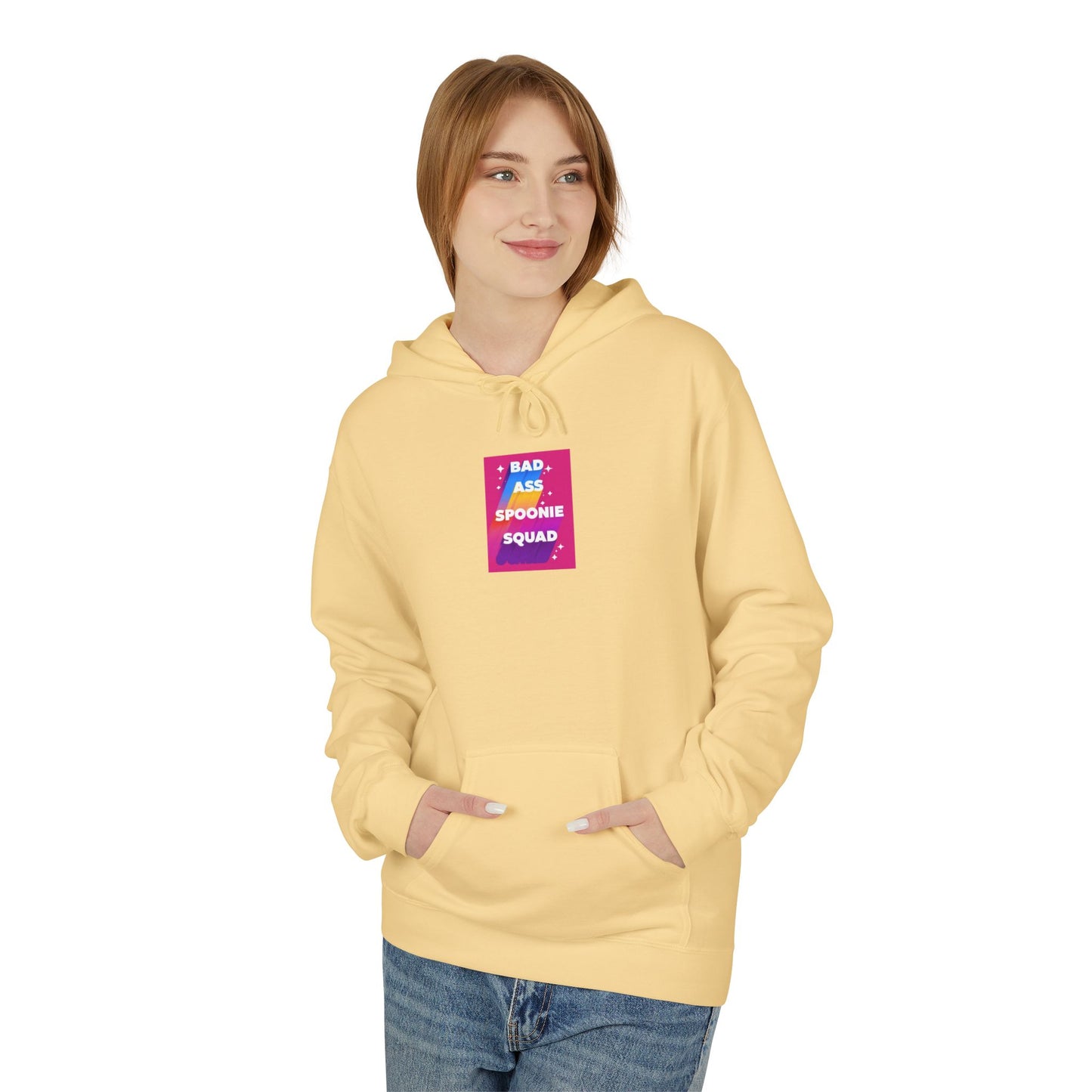 Sjögren's Disease - "Bad Ass Spoonie Squad" Unisex Fleece Hoodie