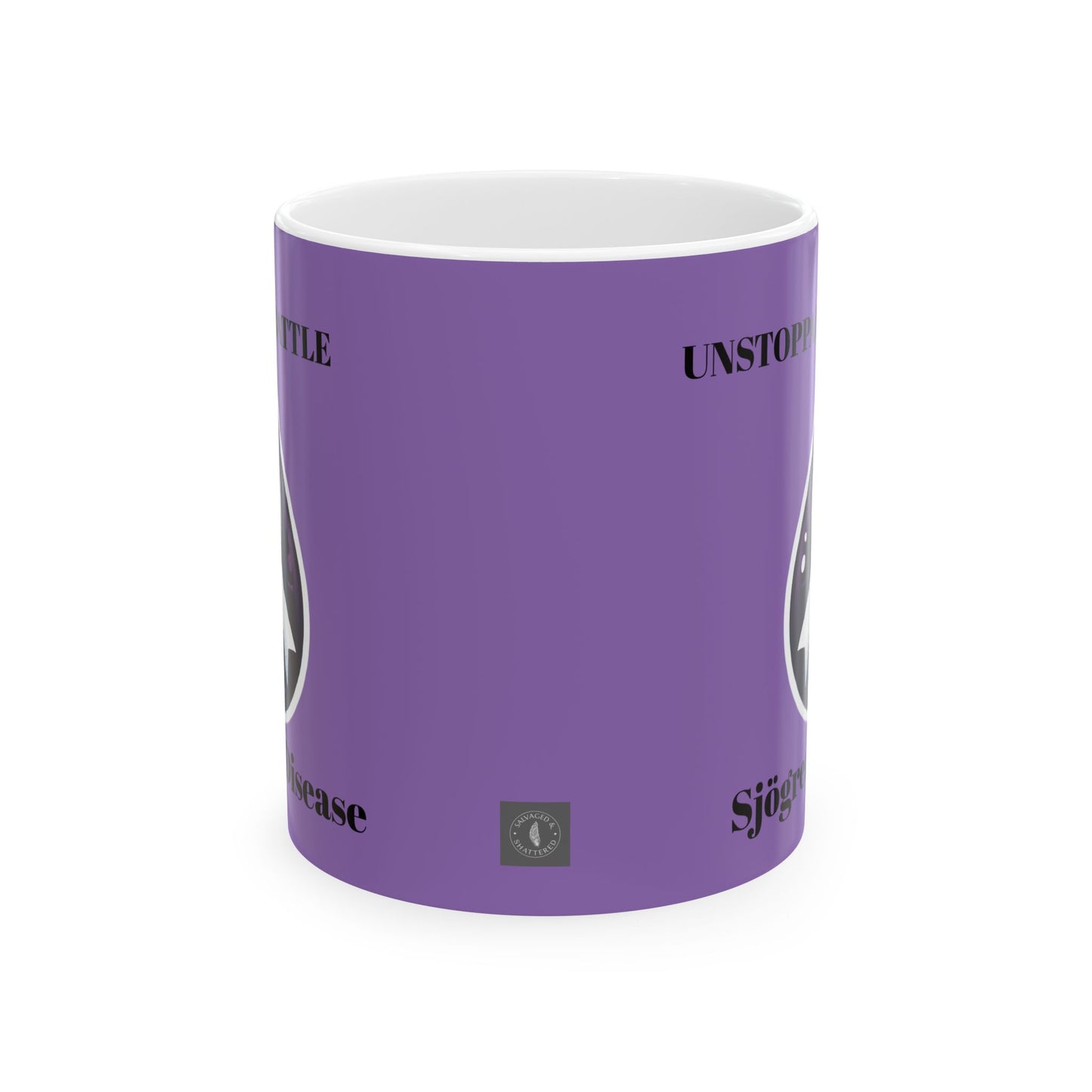 Inspirational Ceramic Mug - Unstoppable Warrior Design (11oz & 15oz) (Purple)