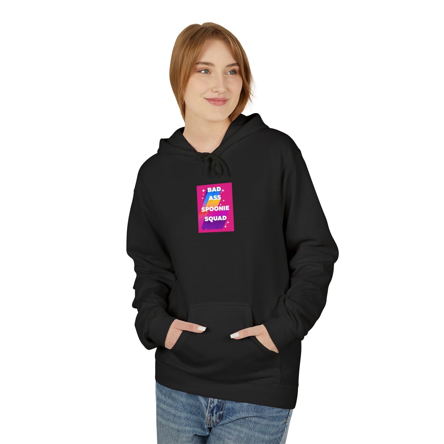 Sjögren's Disease - "Bad Ass Spoonie Squad" Unisex Fleece Hoodie