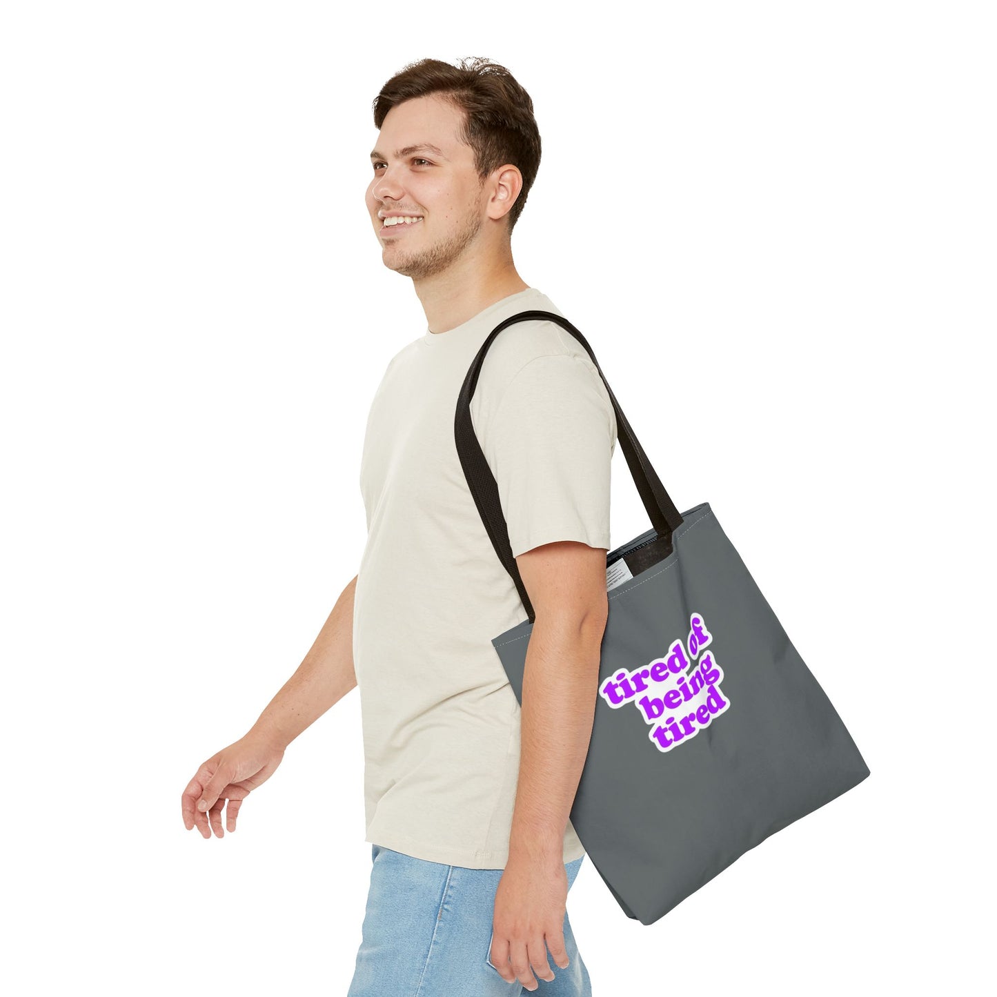 Autoimmune Disease Awareness Tote Bag - "Bad Ass Spoonie Squad" (Dark Grey)