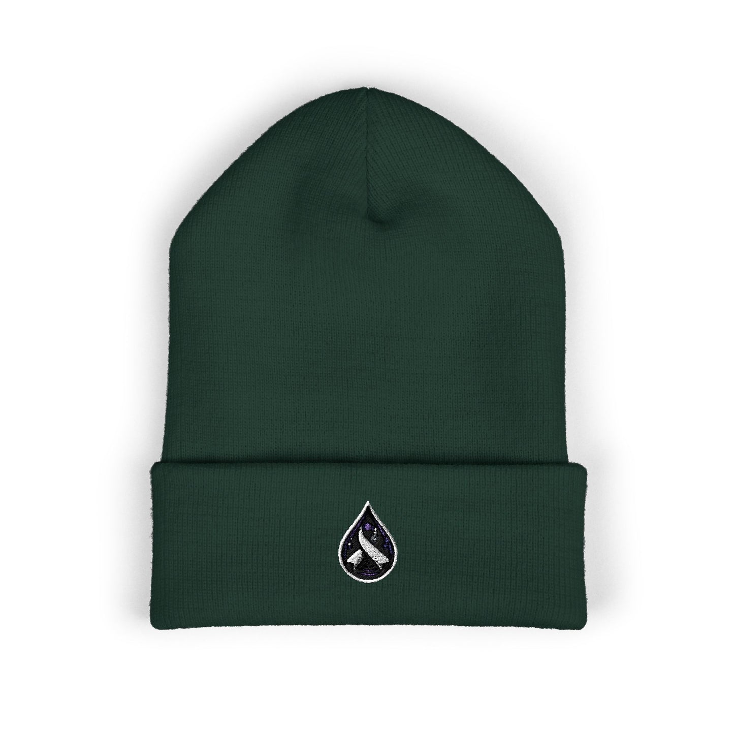 Sjögren's Disease: Purple Ribbon/Tear Classic Cuffed Beanie | Support Awareness & Cause