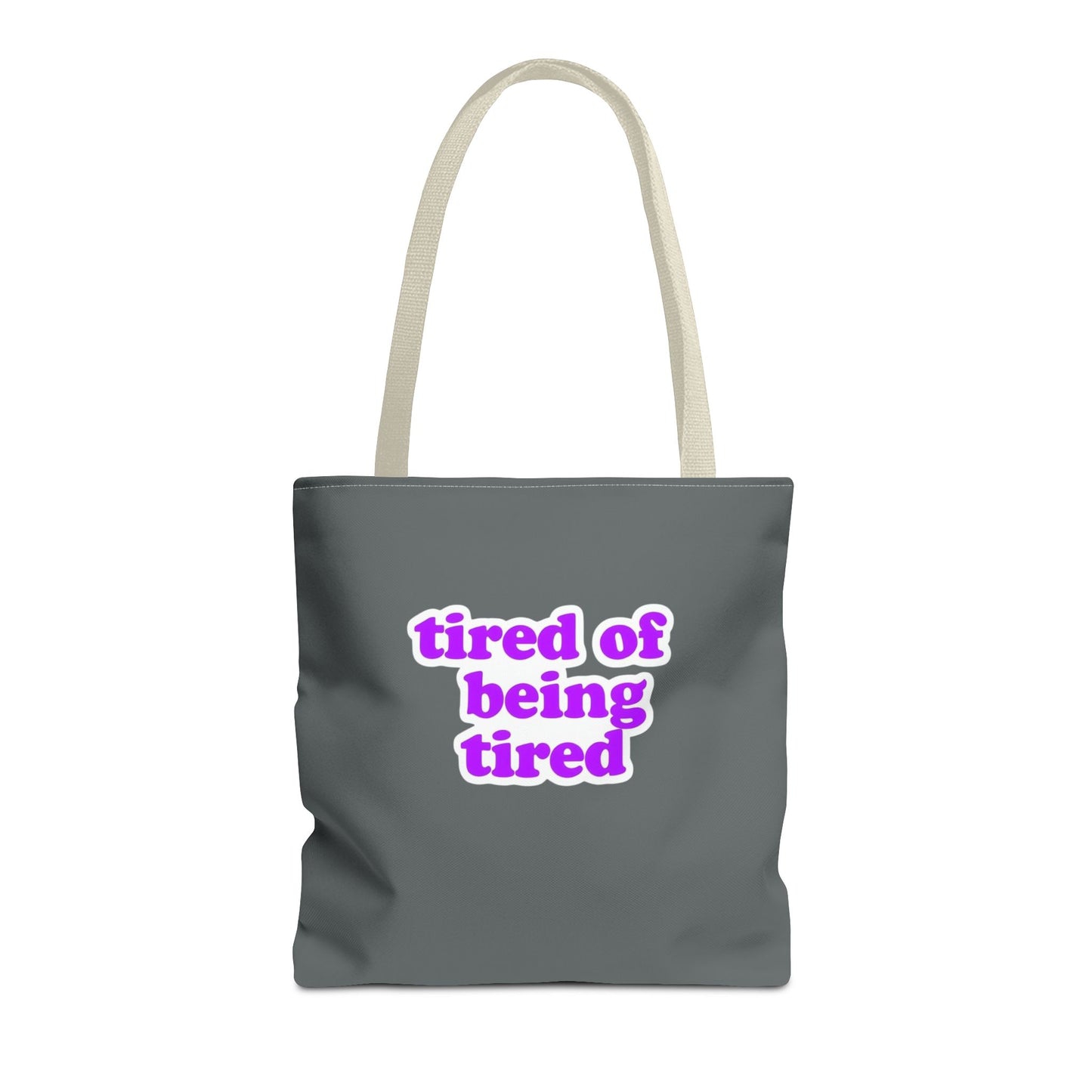 Autoimmune Disease Awareness Tote Bag - "Bad Ass Spoonie Squad" (Dark Grey)