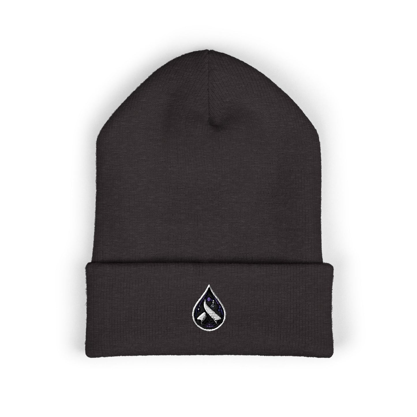 Sjögren's Disease: Purple Ribbon/Tear Classic Cuffed Beanie | Support Awareness & Cause