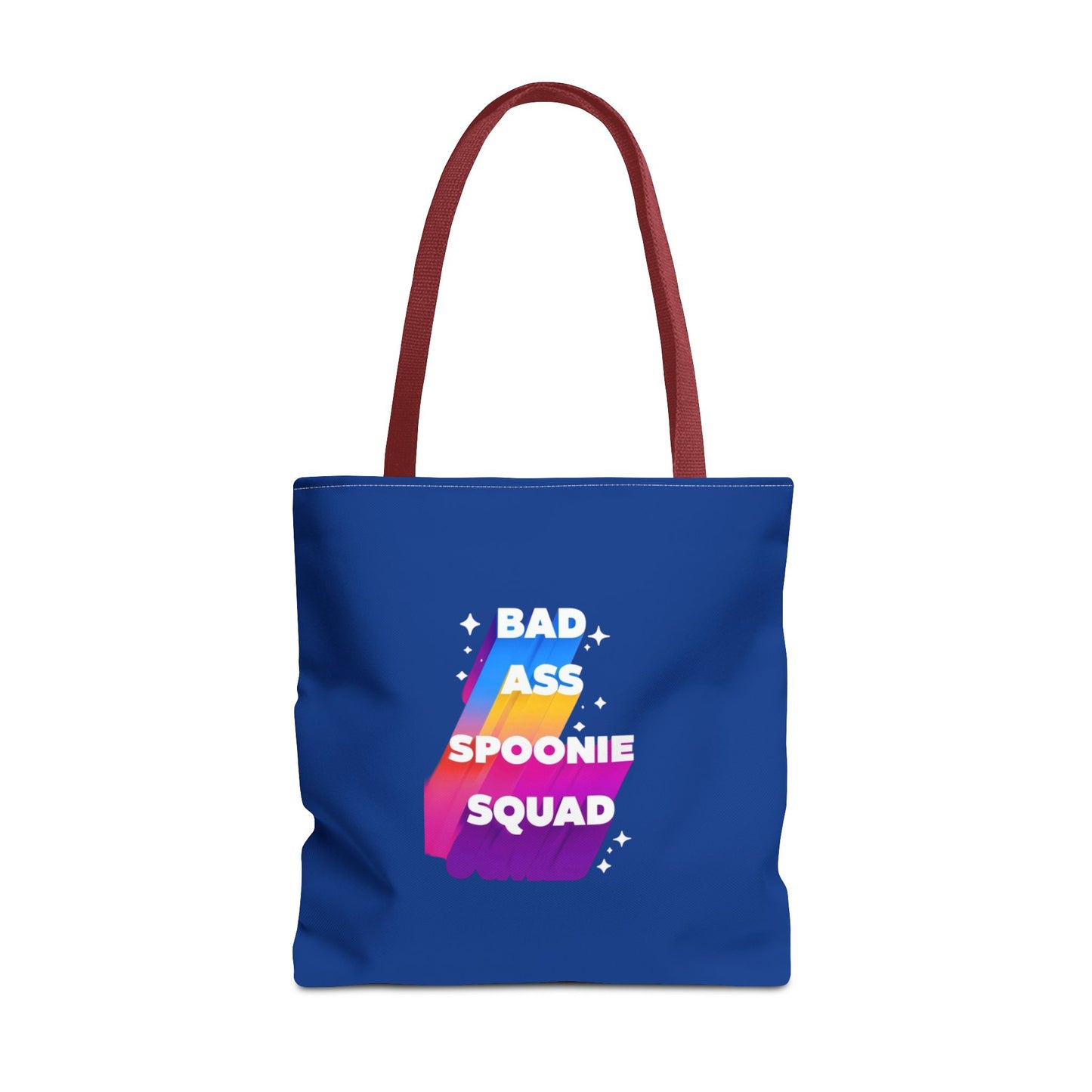 Autoimmune Disease Awareness Tote Bag - "Bad Ass Spoonie Squad" (Dark Blue)
