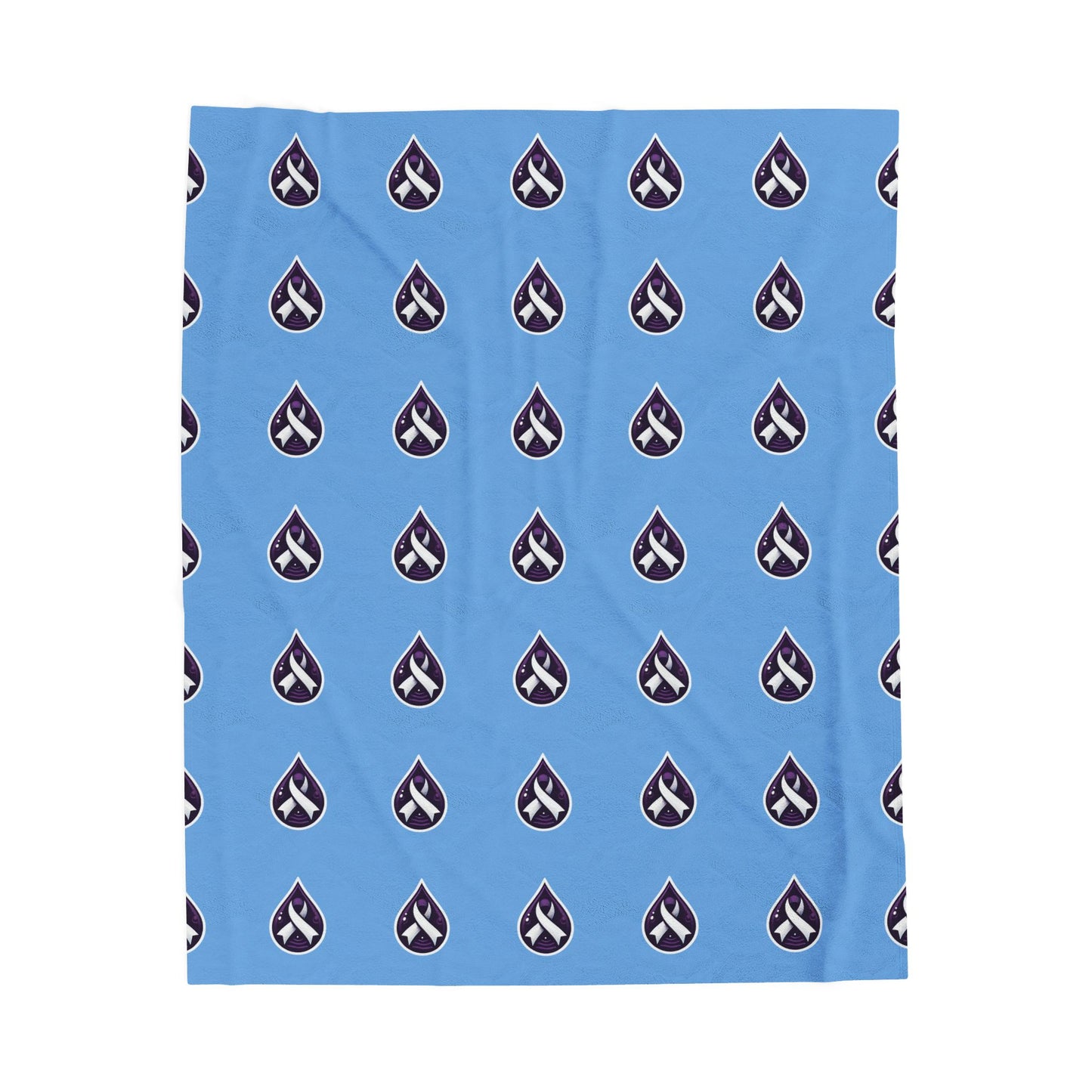 Sjögren's Disease Cozy Velveteen Plush Blanket - Soft Layer for Comfort & Warmth (Light Blue)