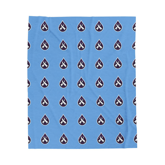 Sjögren's Disease Cozy Velveteen Plush Blanket - Soft Layer for Comfort & Warmth (Light Blue)