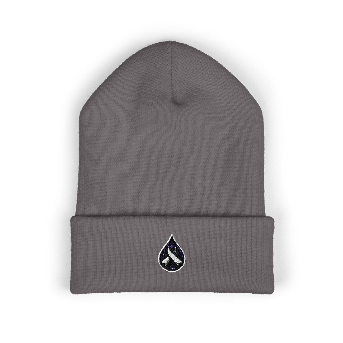 Sjögren's Disease: Purple Ribbon/Tear Classic Cuffed Beanie | Support Awareness & Cause