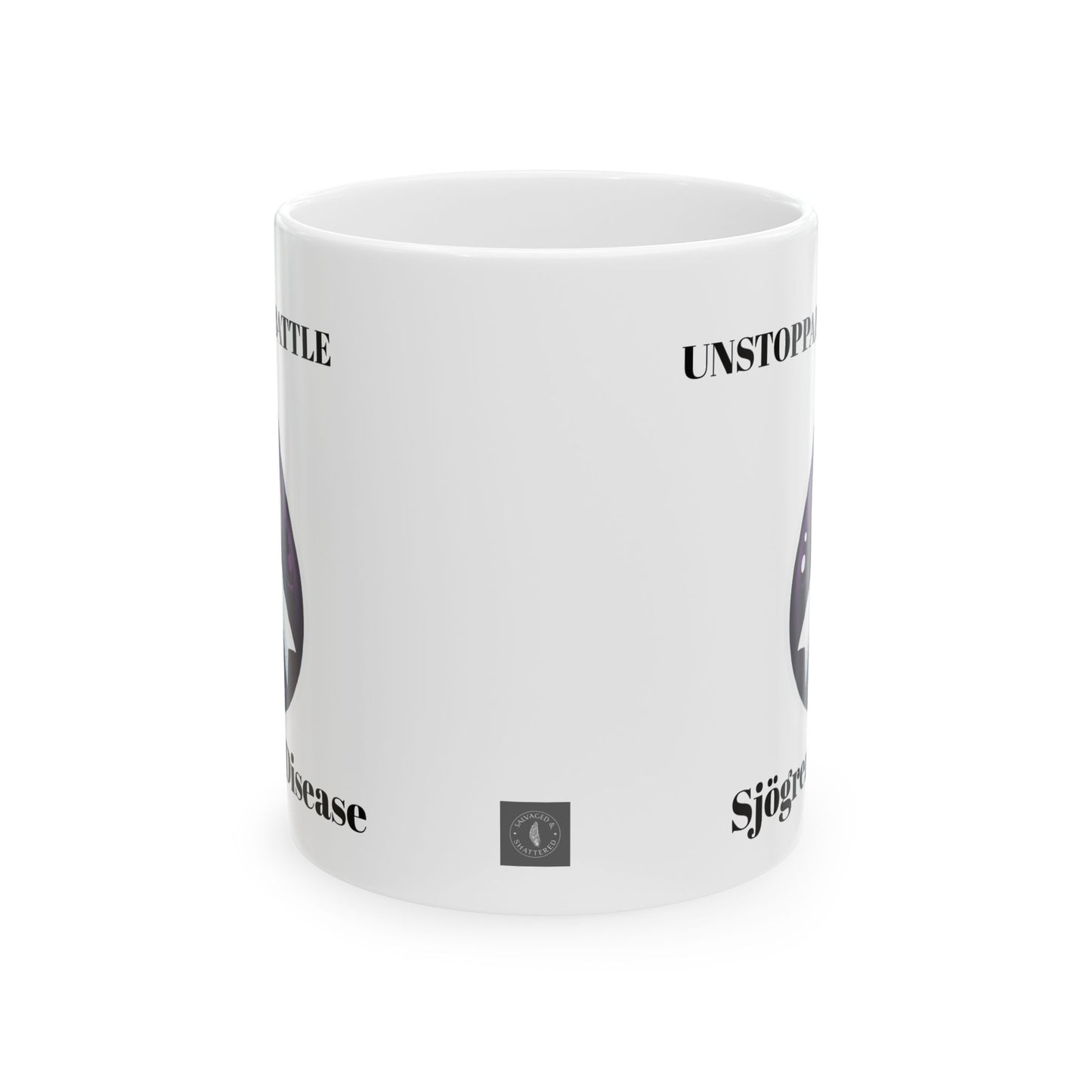 Inspirational Ceramic Mug - Unstoppable Warrior Design (11oz & 15oz) (White)