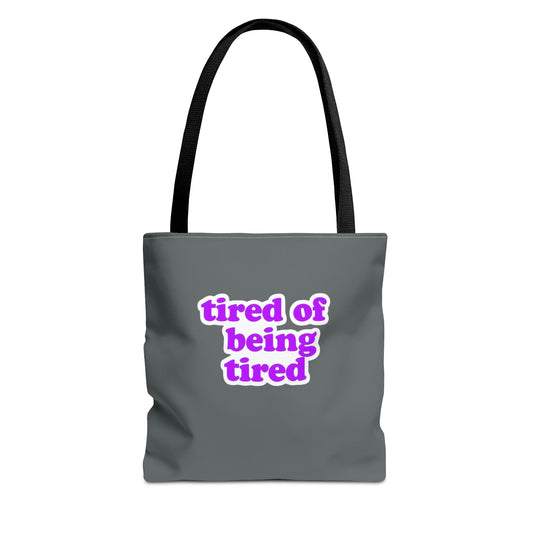 Autoimmune Disease Awareness Tote Bag - "Bad Ass Spoonie Squad" (Dark Grey)
