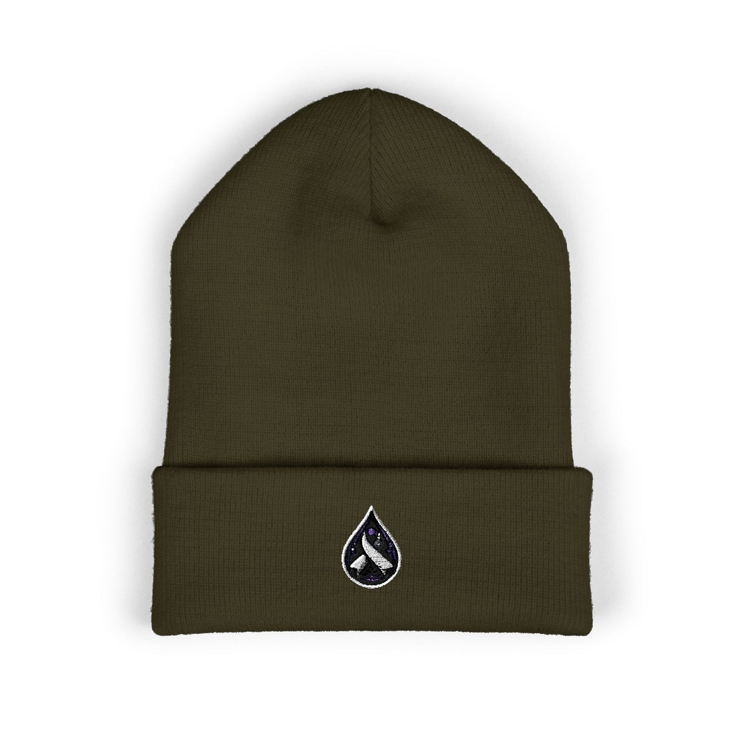 Sjögren's Disease: Purple Ribbon/Tear Classic Cuffed Beanie | Support Awareness & Cause
