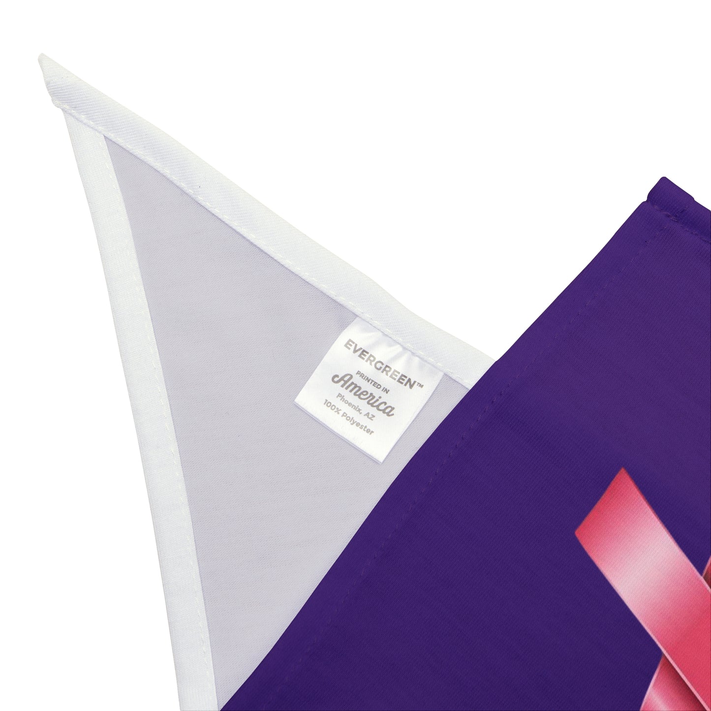Breast Cancer Pet Bandana - Supportive Dog Accessory for Awareness Events (Purple)