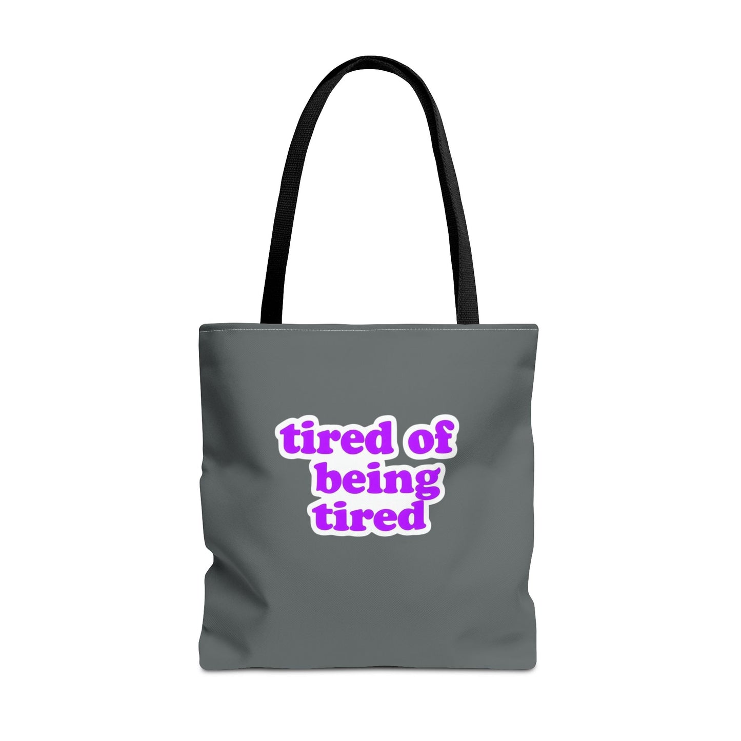 Autoimmune Disease Awareness Tote Bag - "Bad Ass Spoonie Squad" (Dark Grey)