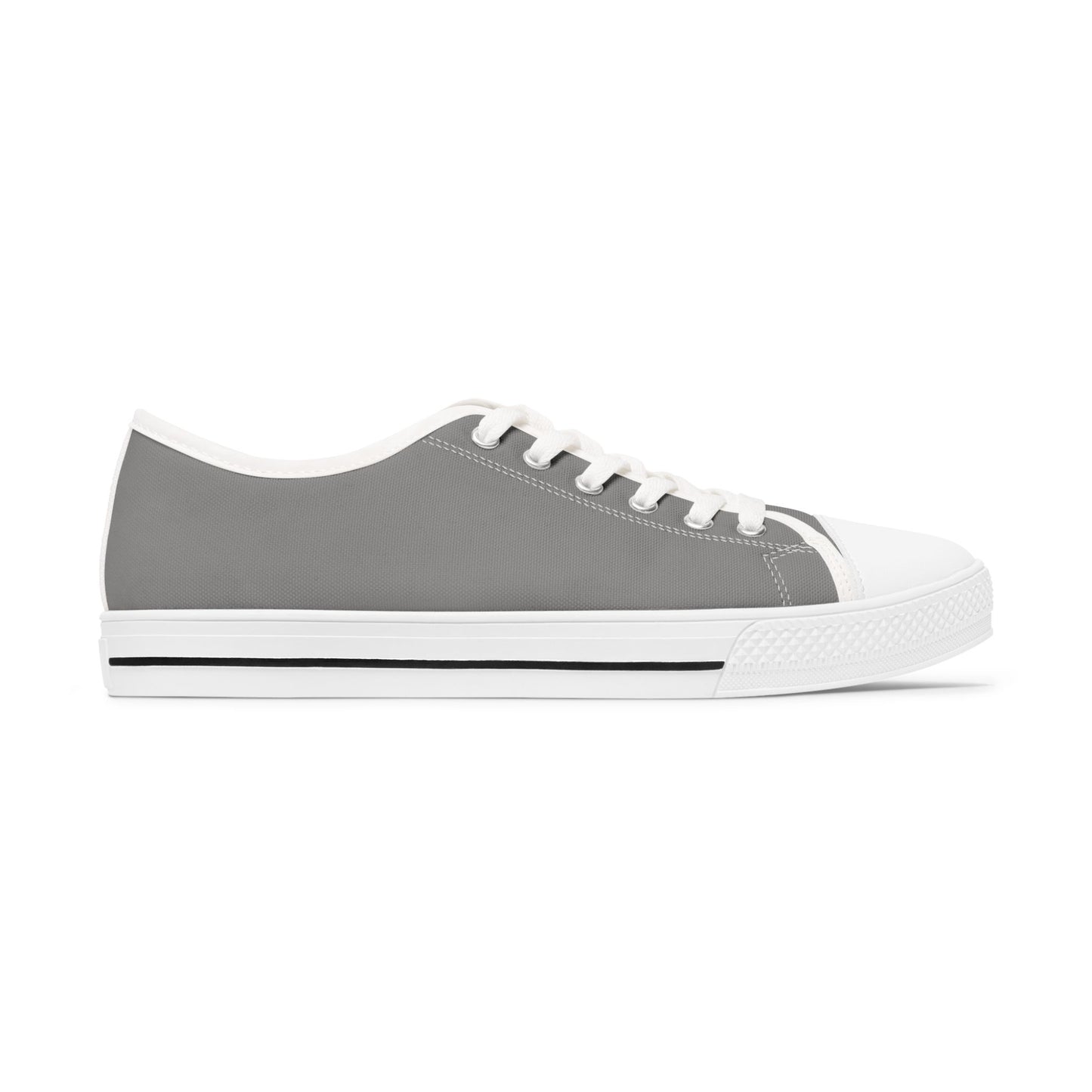 Inspirational Women's Low Top Sneakers - Unstoppable Warrior Design (Gray)