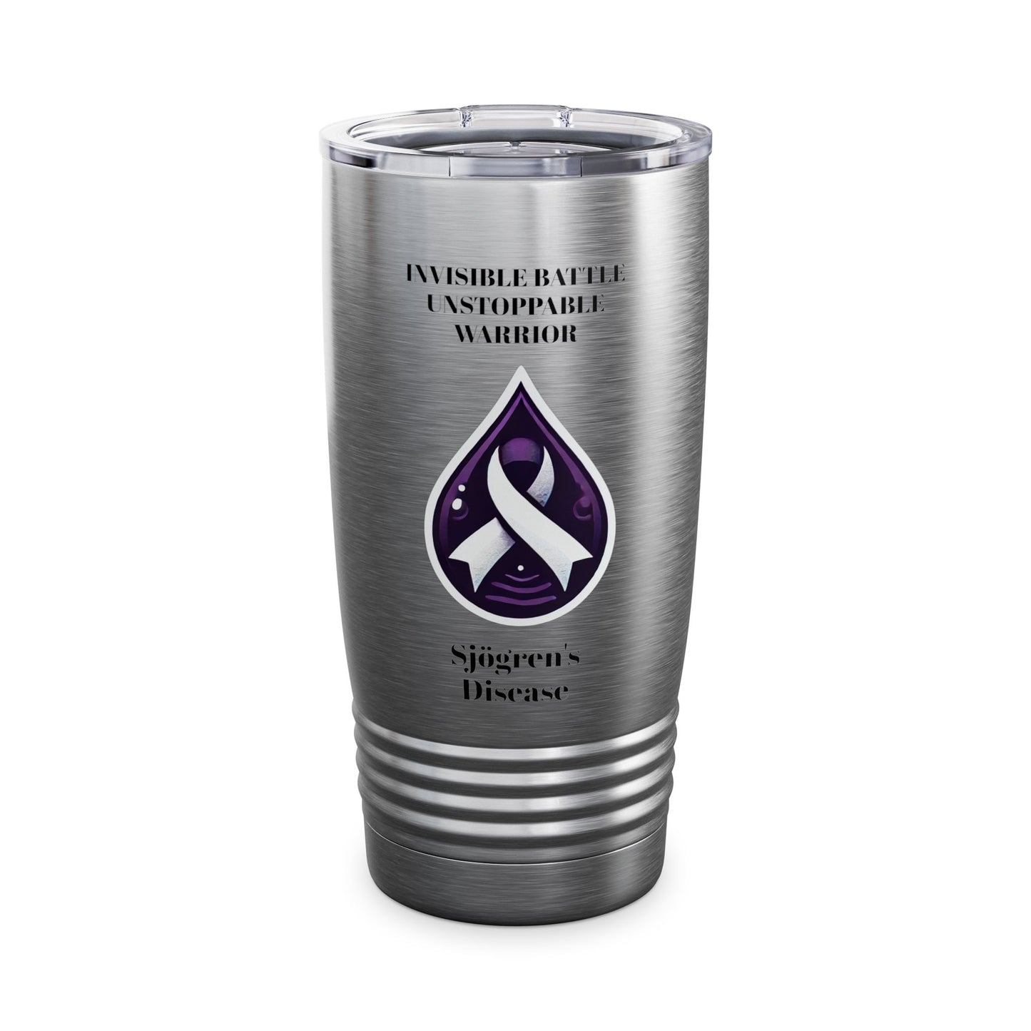 Sjögren's Disease Awareness Tumbler - Unstoppable Warrior 20oz Ringneck