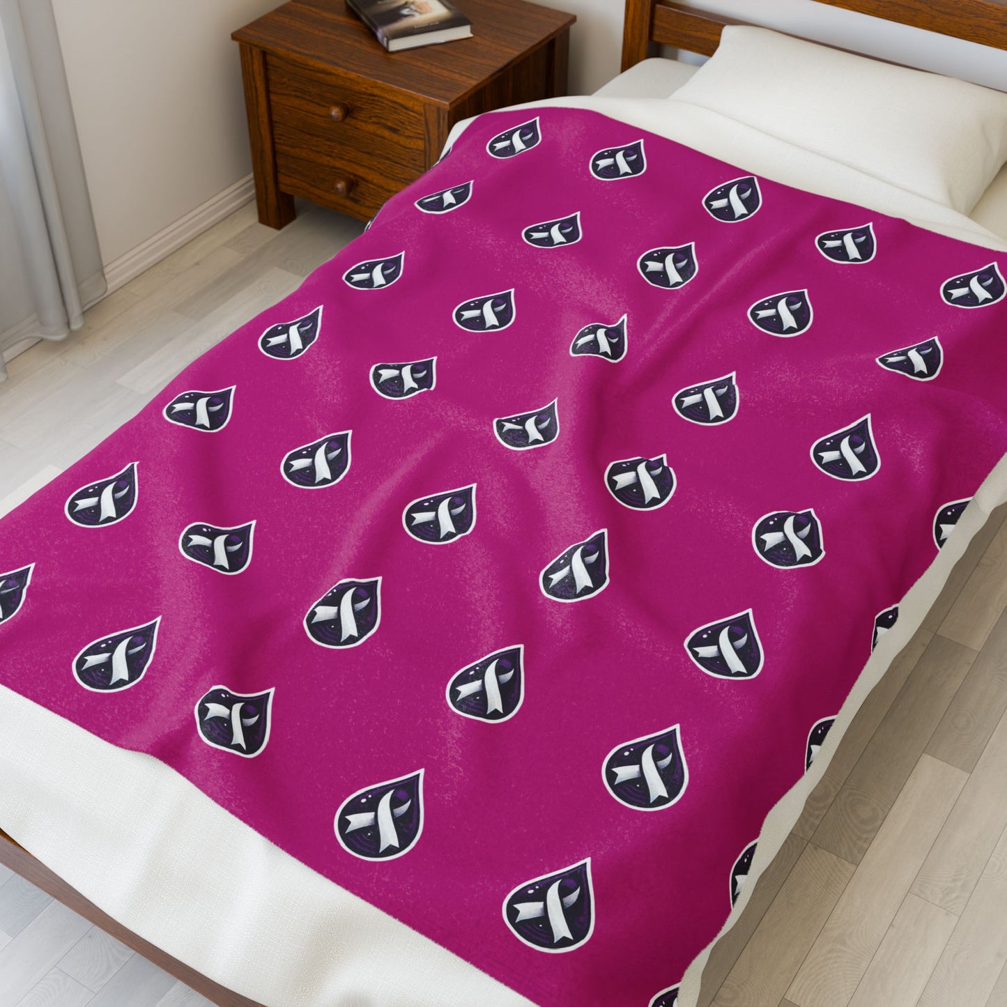 Sjögren's Disease Cozy Velveteen Plush Blanket - Soft Layer for Comfort & Warmth (Pink)