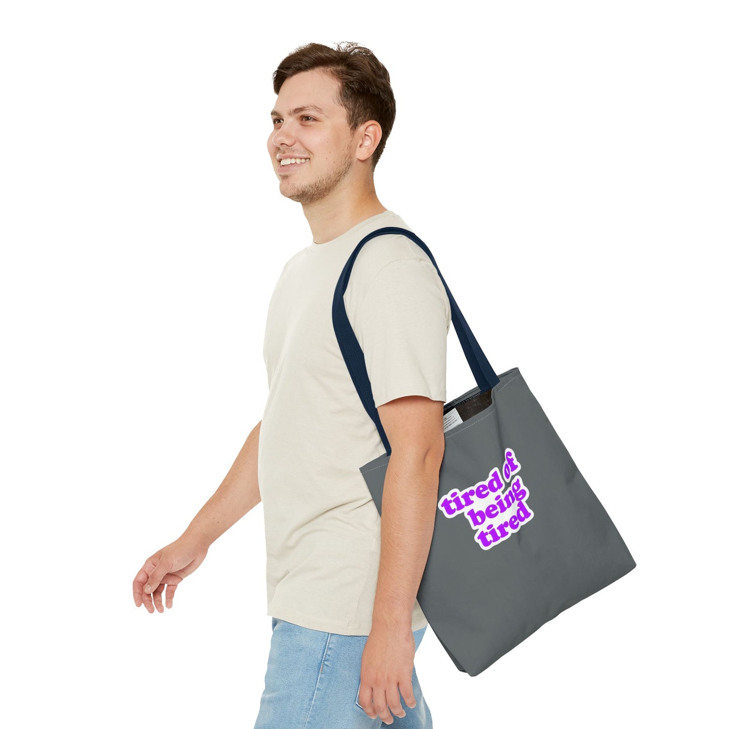 Autoimmune Disease Awareness Tote Bag - "Bad Ass Spoonie Squad" (Dark Grey)
