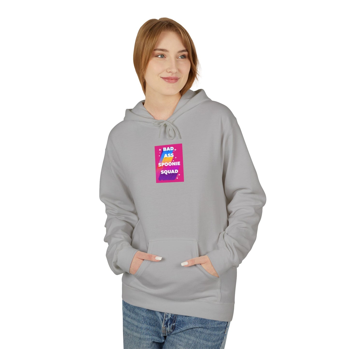Sjögren's Disease - "Bad Ass Spoonie Squad" Unisex Fleece Hoodie