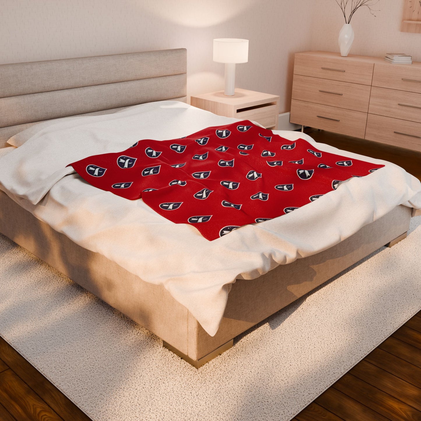 Sjögren's Disease Cozy Velveteen Plush Blanket - Soft Layer for Comfort & Warmth (Red)