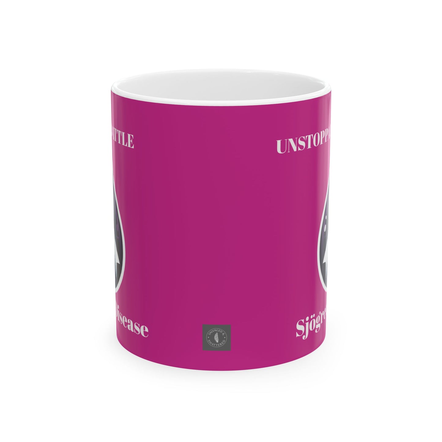 Inspirational Ceramic Mug - Unstoppable Warrior Design (11oz & 15oz) (Dark Purple)