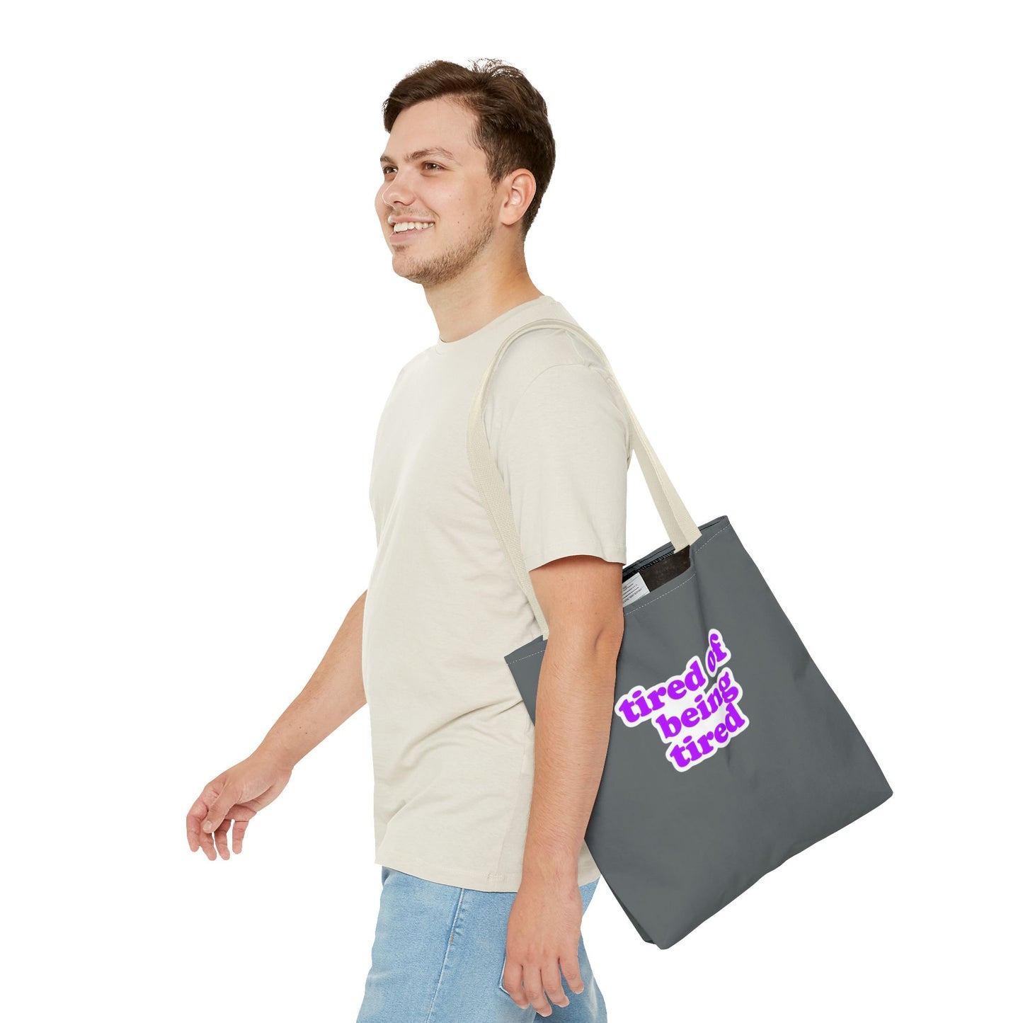 Autoimmune Disease Awareness Tote Bag - "Bad Ass Spoonie Squad" (Dark Grey)