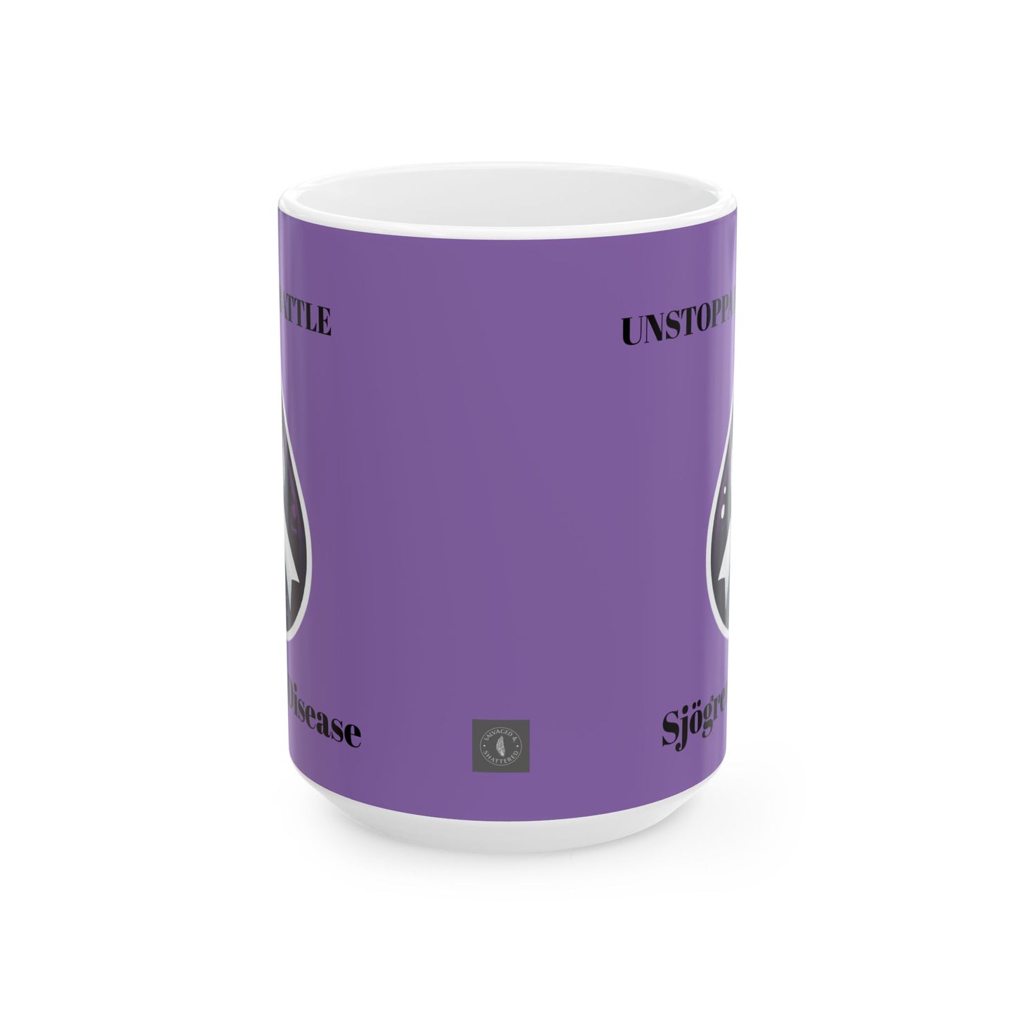 Inspirational Ceramic Mug - Unstoppable Warrior Design (11oz & 15oz) (Purple)
