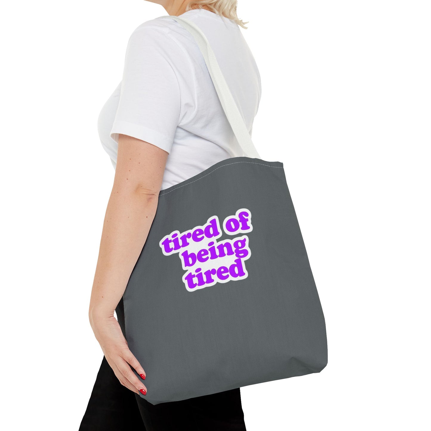 Autoimmune Disease Awareness Tote Bag - "Bad Ass Spoonie Squad" (Dark Grey)