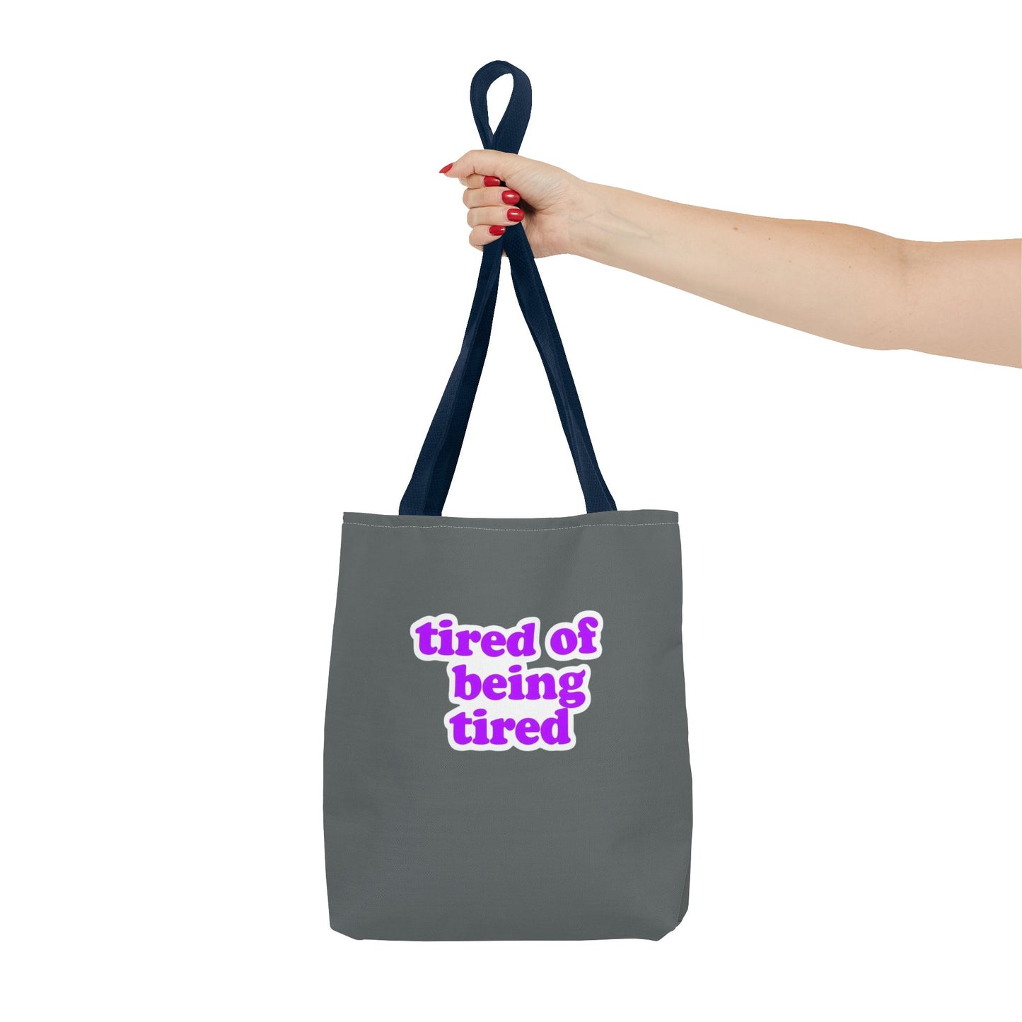 Autoimmune Disease Awareness Tote Bag - "Bad Ass Spoonie Squad" (Dark Grey)
