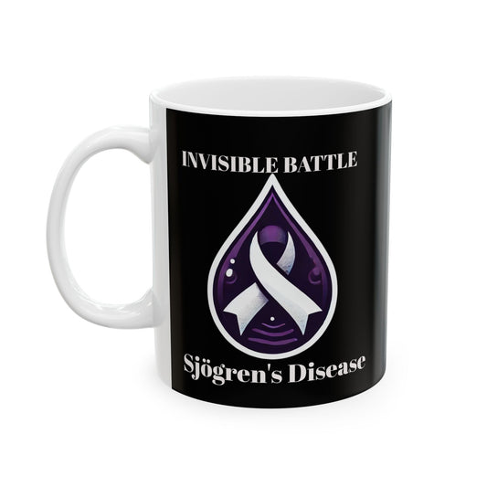 Inspirational Ceramic Mug - Unstoppable Warrior Design (11oz & 15oz) (Black)