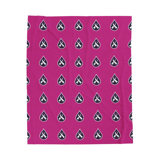 Sjögren's Disease Cozy Velveteen Plush Blanket - Soft Layer for Comfort & Warmth (Pink)
