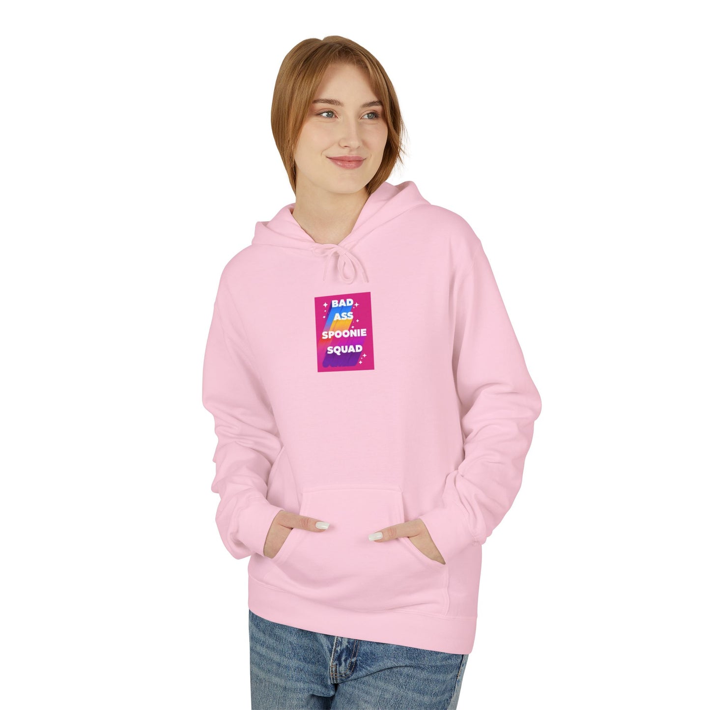 Sjögren's Disease - "Bad Ass Spoonie Squad" Unisex Fleece Hoodie