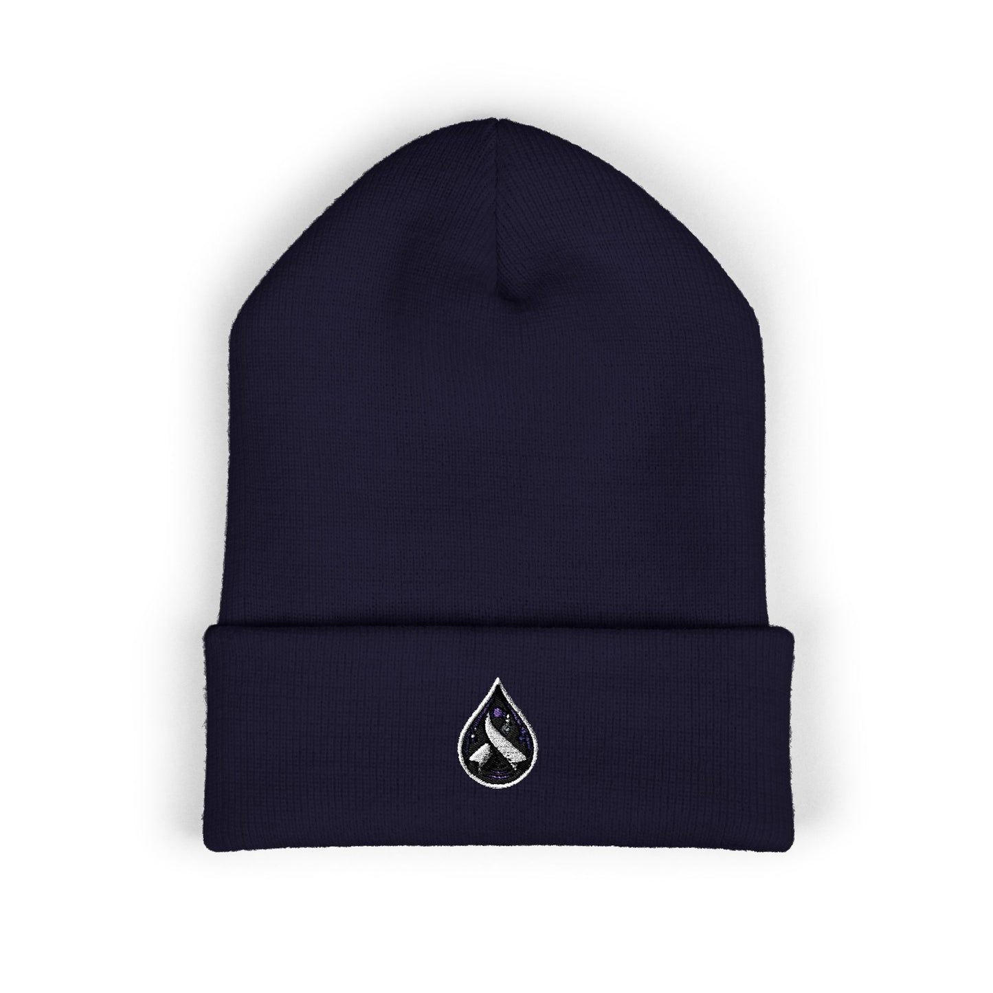 Sjögren's Disease: Purple Ribbon/Tear Classic Cuffed Beanie | Support Awareness & Cause