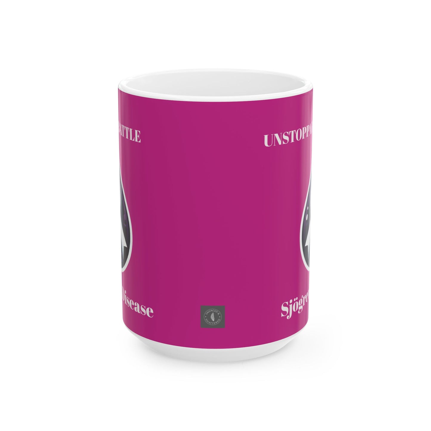 Inspirational Ceramic Mug - Unstoppable Warrior Design (11oz & 15oz) (Dark Purple)