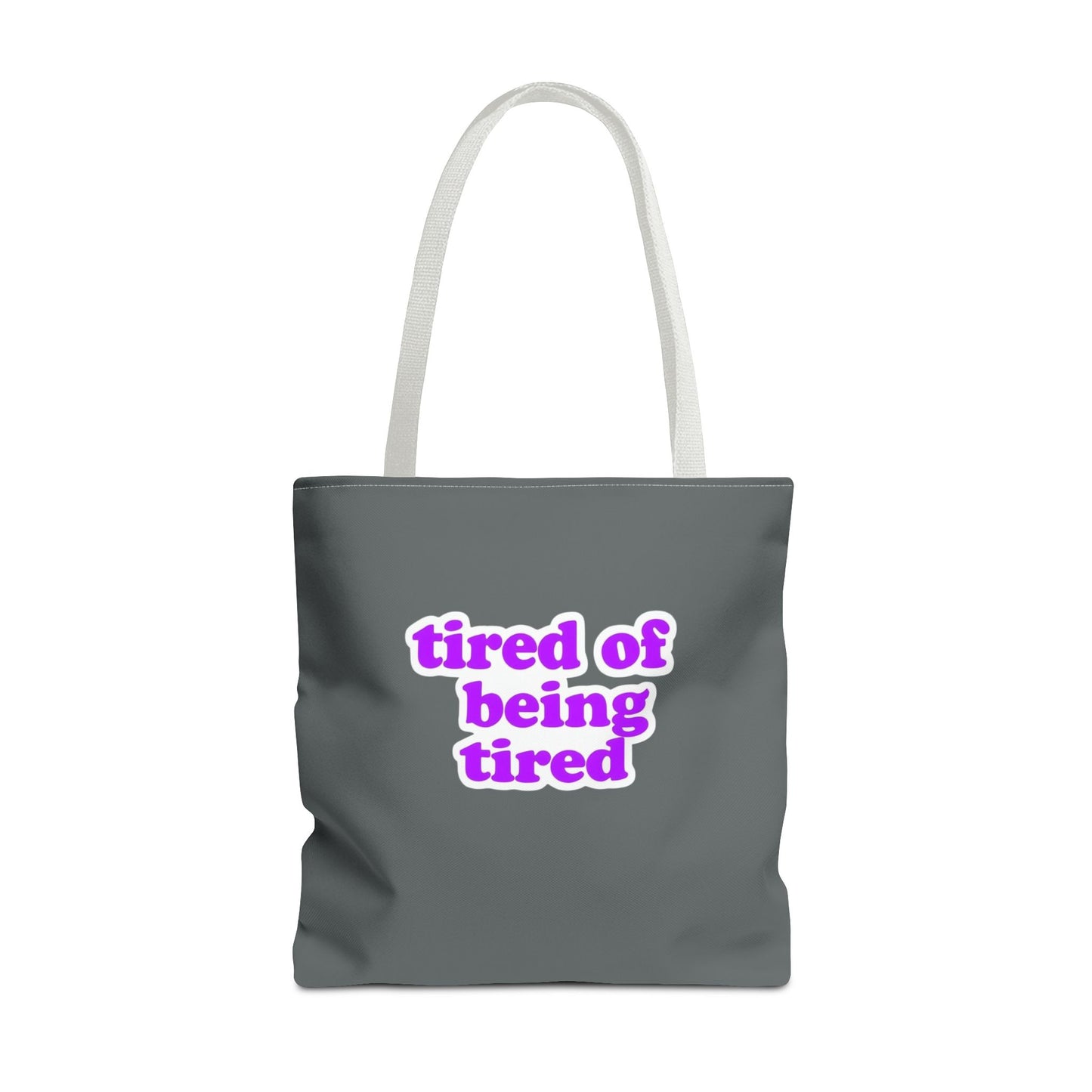 Autoimmune Disease Awareness Tote Bag - "Bad Ass Spoonie Squad" (Dark Grey)