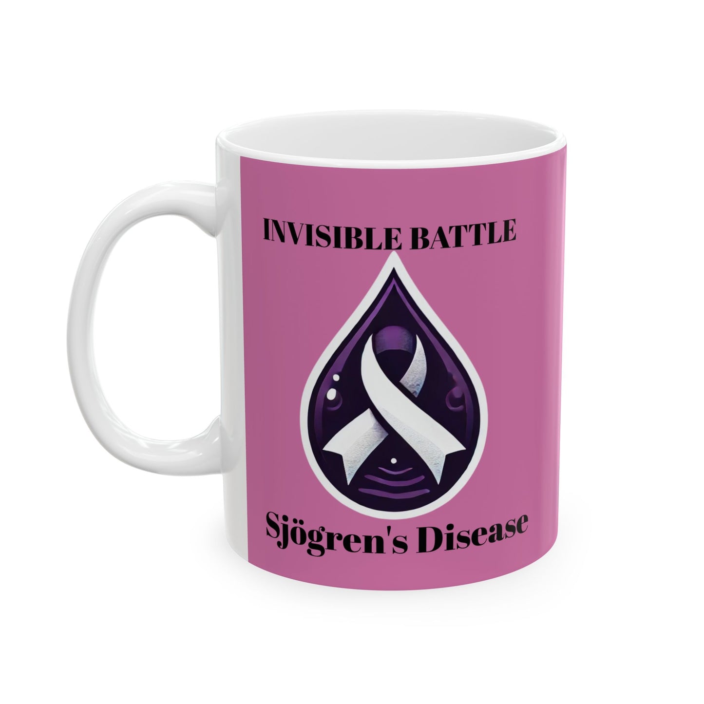 Inspirational Ceramic Mug - Unstoppable Warrior Design (11oz & 15oz) (Pink)