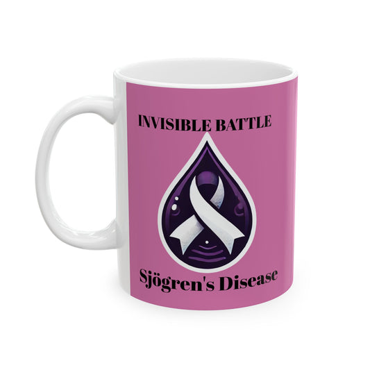 Inspirational Ceramic Mug - Unstoppable Warrior Design (11oz & 15oz) (Pink)