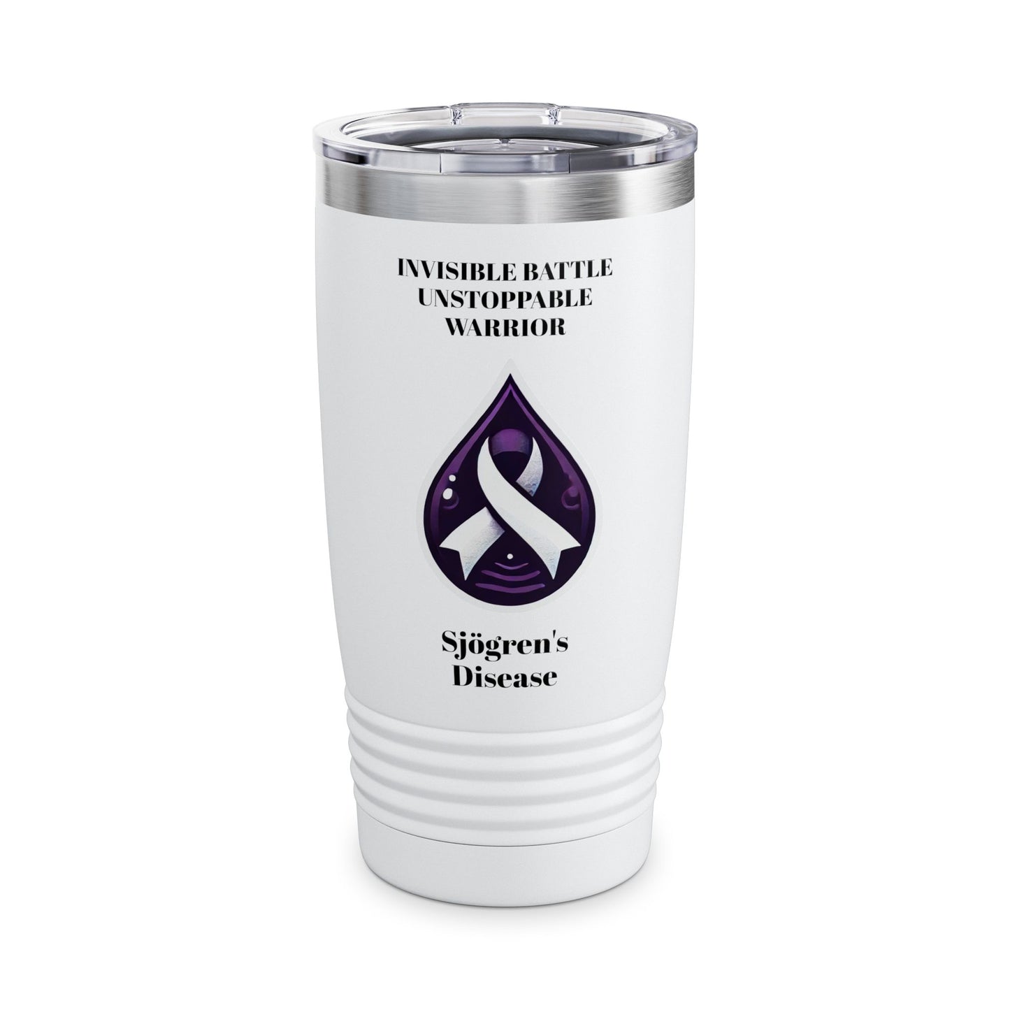 Sjögren's Disease Awareness Tumbler - Unstoppable Warrior 20oz Ringneck