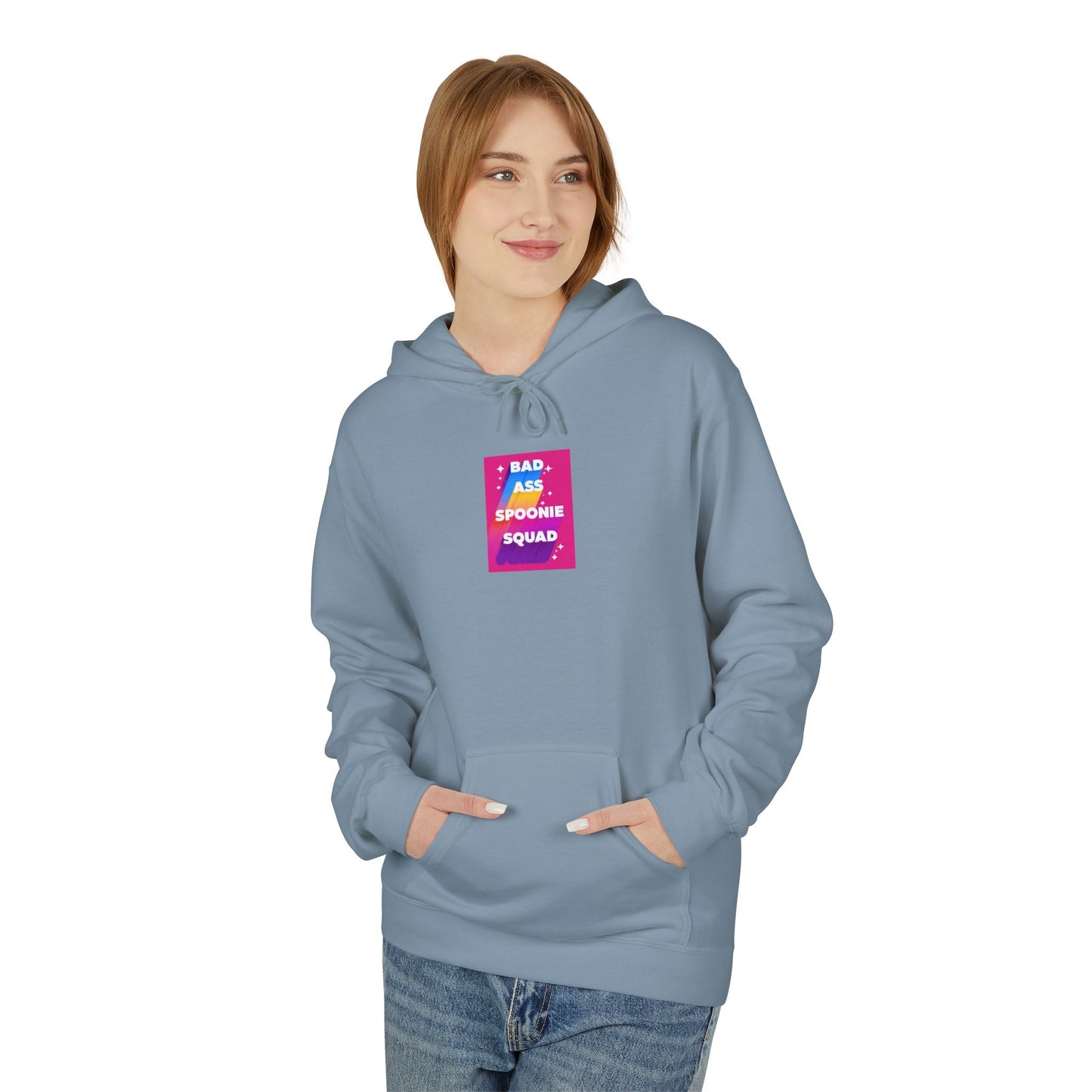 Sjögren's Disease - "Bad Ass Spoonie Squad" Unisex Fleece Hoodie