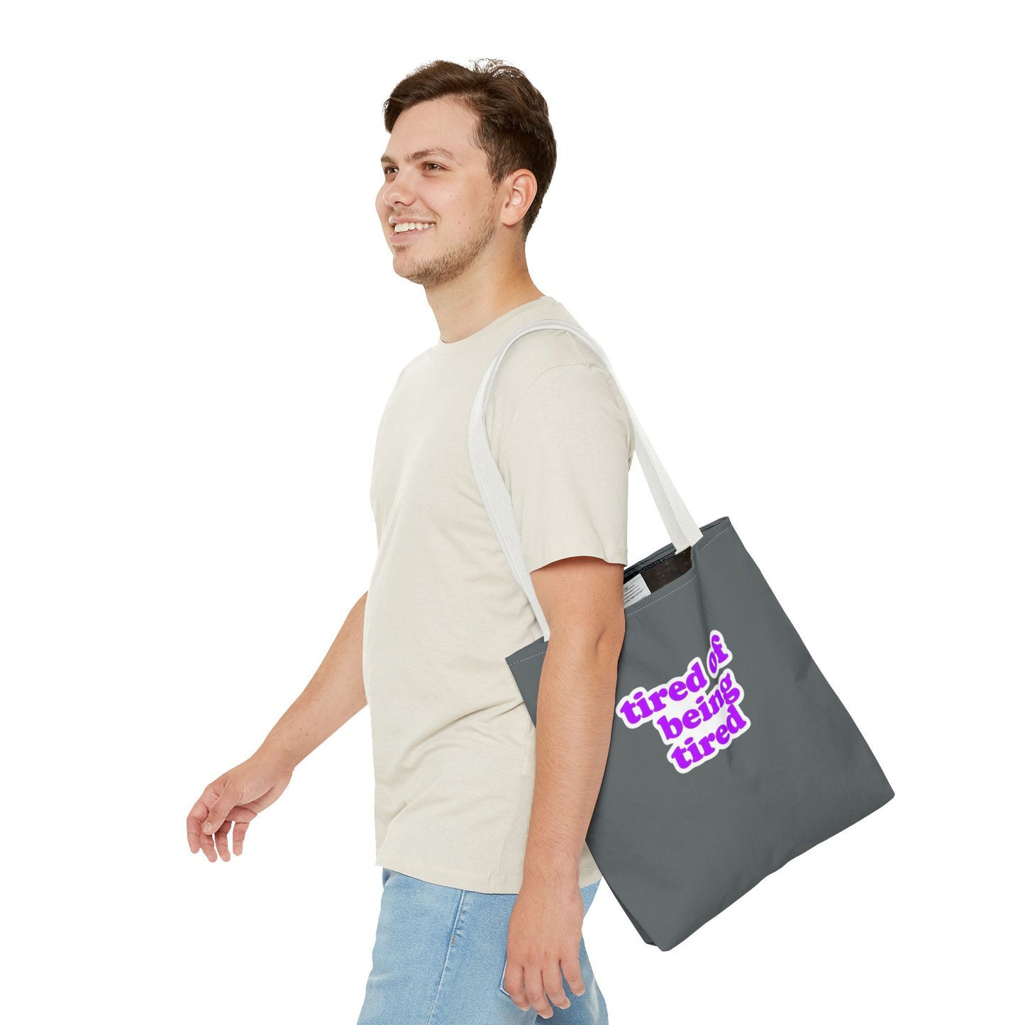 Autoimmune Disease Awareness Tote Bag - "Bad Ass Spoonie Squad" (Dark Grey)